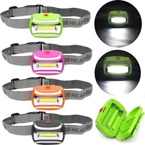 1pc 600LM COB LED Headlamp Adjustable Angle Camping Headlight Mini Torch Flashlight newest