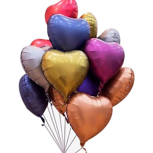 10Pcs 18Inch Float Balloons Heart Foil Balloons Metal Helium Globos Wedding Party Decorations Girl Birthday Engagement Gifts