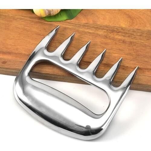 2 Pcs/Set Stainless Steel Bear Claw Barbecue Fork Food Dividing Machine Meat Tearing Tool P15D