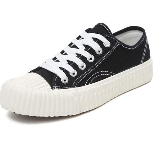 2021 Women Vulcanized Shoes Ladies Canvas Shoes Student Casual Sneakers Girls Sports Triple Vulcanized Walking Flat Shoes