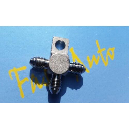 Stainless Steel 3 way male 3an an3 an-3 3/8-24unf thread ptfe brake hose end fitting for evo 4b11t ej25