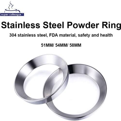 51/54/58mm 304 Stainless Steel Intelligent Dosing Ring Brewing Bowl Coffee Powder For Espresso Barista Funnel Portafilter
