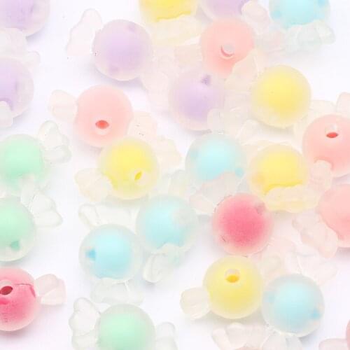 17x9mm Mixed Color Transparent Matte Candy Acrylic Beads Loose Spacer Beads For Jewelry Making DIY Handmade Necklace Accessories