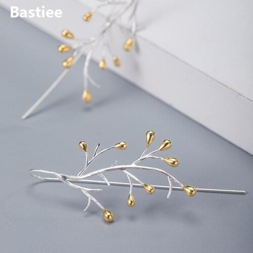 Bastiee Sterling Silver Earrings 925 Women Jewelry Branch Dangle Earrings For Women Luxury Gifts