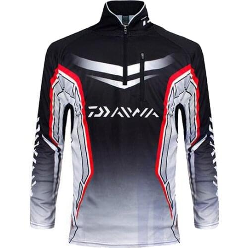 Brand DAIWA Fishing Clothes Men Long Sleeve Outdoor Shirts Breathable Quick Dry Anti-UV Clothing Sports Vest