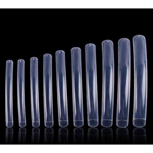 Fast shipping Long Curved DIY False nail tips artificial fake nail plate as beauty nail art salon manicure practice display tool