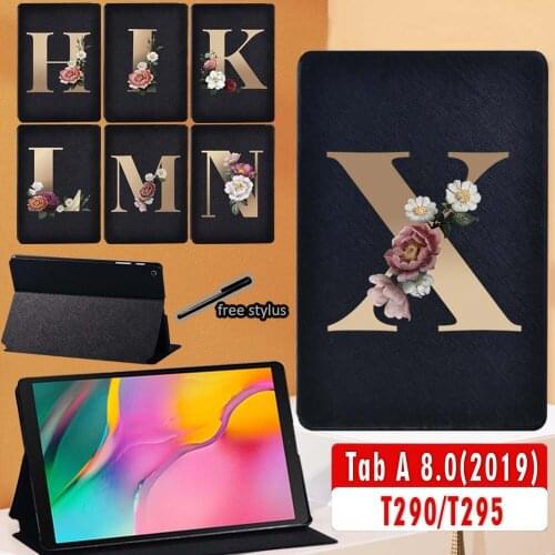 Tablet Case for Samsung Galaxy Tab A 8.0 2019 SM-T290 SM-T295 Leather Folding Stand Protective Cover for Samsung Tab A 8.0 T290