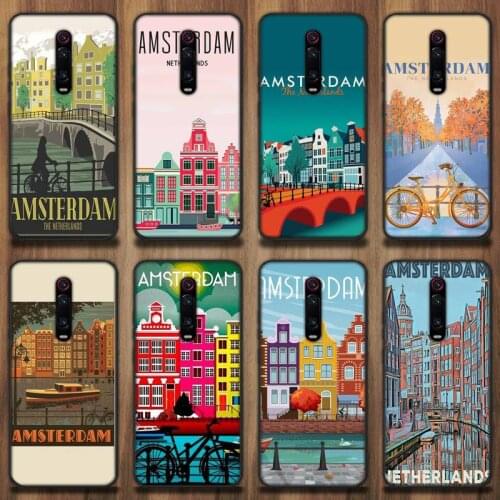 Amsterdam City poster Phone Case Cover for Redmi note 4 4 5 5A 6 Pro 7 8 8T Pro 9Pro Max case