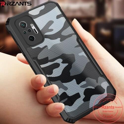 Rzants For Xiaomi Redmi Note 10 Redmi Note 10 Pro Max Redmi Note 10S 9T 9S Case Hard Camouflage Protection Slim Cover Thin Shell
