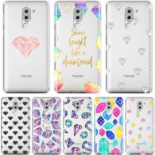 Diamond Gem Gemstone Phone Case For Huawei Honor 4C 5C 6C 6A Pro Soft Silicone Back Cover For Huawei Honor 6 5A 4X 5X 6X 6A Case