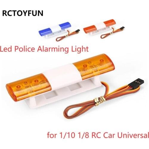 For 1/10 1/8 RC Car Parts Led Police Flash Light Alarming Light Lamp HSP Traxxas TAMIYA CC01 Axial SCX10 D90 RC Model Car Hobby