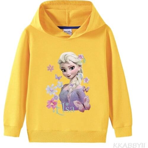 Disney Girls Frozen Clothing Sets Children Fashion Hoodies Set Kids Clothing Spring Autumn Sports Suit Tracksuit