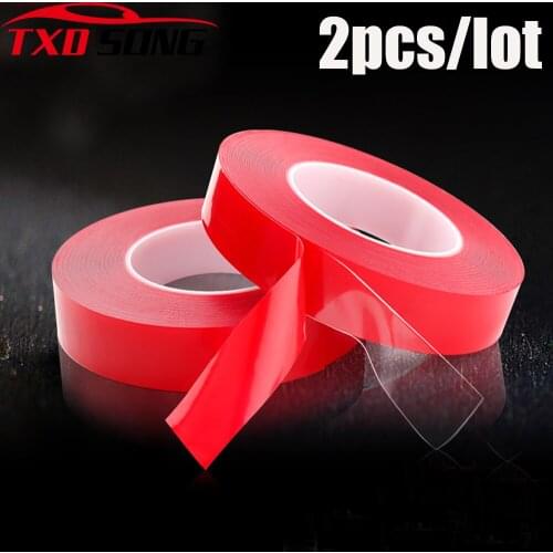2pcs/lot Double faced Acrylic Foam Adhesive 3 meters Long Tape Auto Special Sponge Puffs Glue car decals decoration