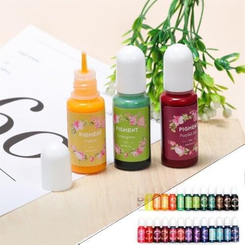 10ml 26 Colors Epoxy UV Resin Mix Color Liquid Pigment Colorant Resin Pigment Quick Drying DIY Crafts Jewelry Making Tools