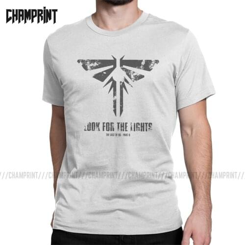 Mens The Last Of Us Firefly T Shirts Ellie Fireflies Joel Tlou Video Game Cotton Tops Short Sleeve Tee Shirt Gift Idea T-Shirts
