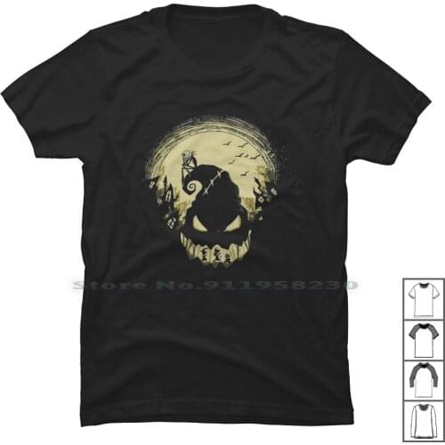 Hellowen 2016 Blck T Shirt 100% Cotton Illustration Invitation Lettering Halloween Greeting Branches Pumpkin Vampire Monster