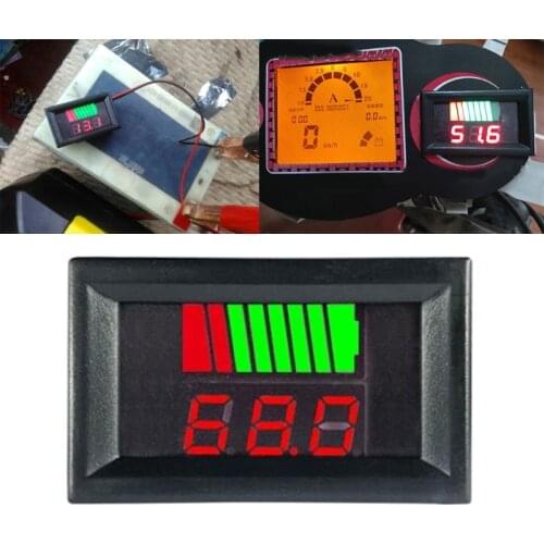 Car Battery Charge Level Indicator 36 48v 60v 72v Iron-lithium Battery Voltage Capacity Indicator Battery Meter