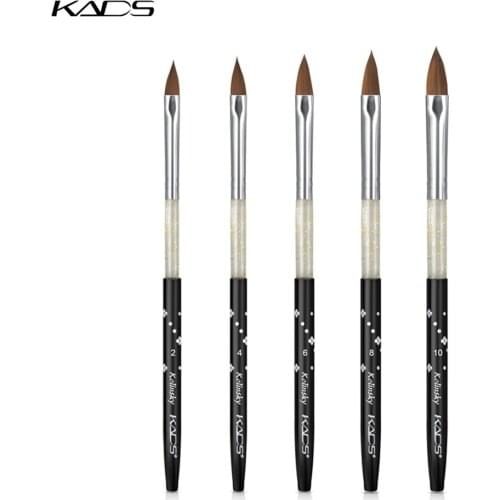 Kolinsky Sable Acrylic Brush 5pcs/SET Carving Flower UV Gel Drawing Painting Pen UV Gel Nail Pen Professional Manicure Tool