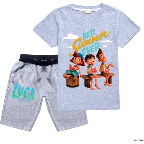 LUCA Cartoon Newborn Baby Clothing Sets Summer Boys and Girls Pure Cotton T-shirt Tops Elastic Waist Shorts For Children