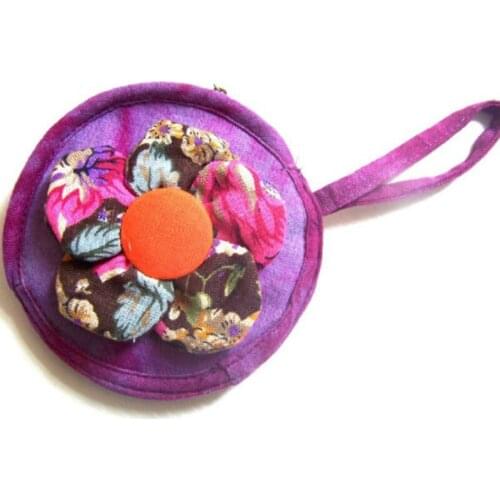 Coin Purse Women Flowers Pattern Pastoral Style Ethnic Packet Bag Mini Change Wallets Female Zipper Small Pouch Money Coin Bag