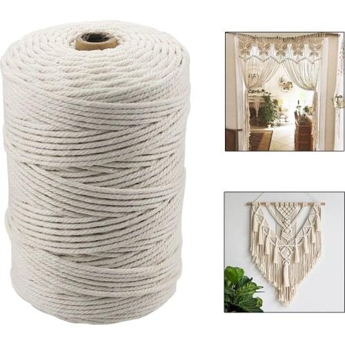 3 mm4 mm5 mm6 mm lace rope twisted rope cotton thread used for hand-knitting thick rope DIY home pendant decoration accessories