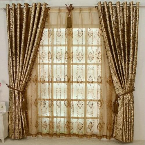 Top Recommend NEW ARRIVAL EXCELLENT QUALITY LUXURY Curtains Ready Made for Villa without Beads Free Shipping