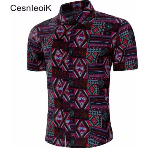 Fashion Mens Spring New Shirts Flowers print Men Short sleeve Dress Shirts Size M-4XL DC09