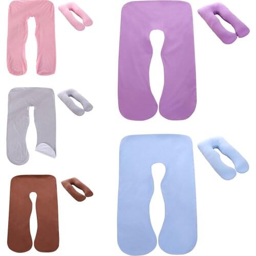 Pure Cotton Pregnancy Pillow Cover U Shaped 140x80cm Comfortable Multifunctional Maternity Body Removable Pillow Case Chic