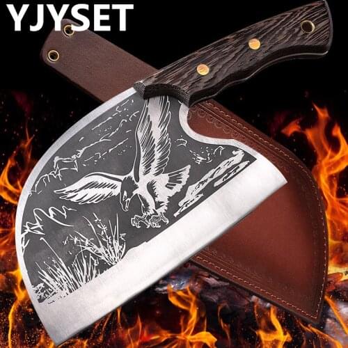 Camping Pocket Kitchen Knife Stainless Steel Chopping Knife Household Pattern Chopping Cutting Chicken Duck Slaughter Fish Knife