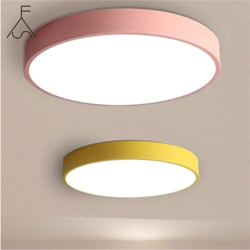 Northern Europe Simple Modern Macarone Interior Ceiling Lamp Warm LED Lamps Childrens Room Bedroom Aisle Ceiling Lamp
