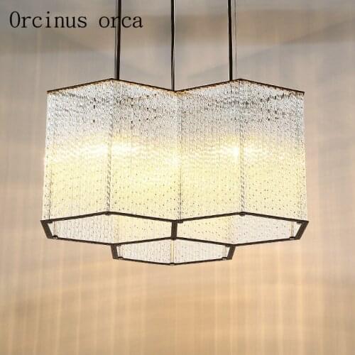 Modern minimalist iron art crystal chandelier living room restaurant coffee bar American creative personality Chandelier