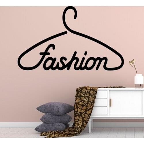 Modern Fashion Hanger Decorative Wall Sticker for Girl Room Vinyl Decal Wallpaper Decoration Female Decals Creative Stickers
