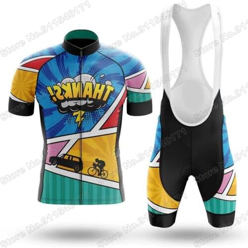 Cycling Jersey Set 2021 New Don't Run Mens Summer Bicycle Clothing Road Bike Shirts Suit Bicycle Bib Shorts MTB Ropa Maillot