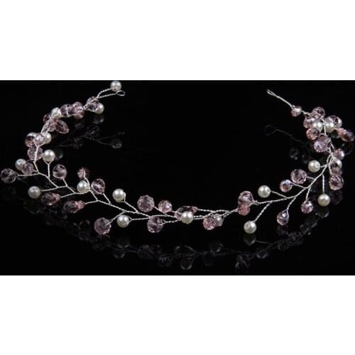 Crystal Handmade Headbands Wedding Hair Jewelry Accessories Bridal Women Hairbands Various Colors Head Decoration Ornament