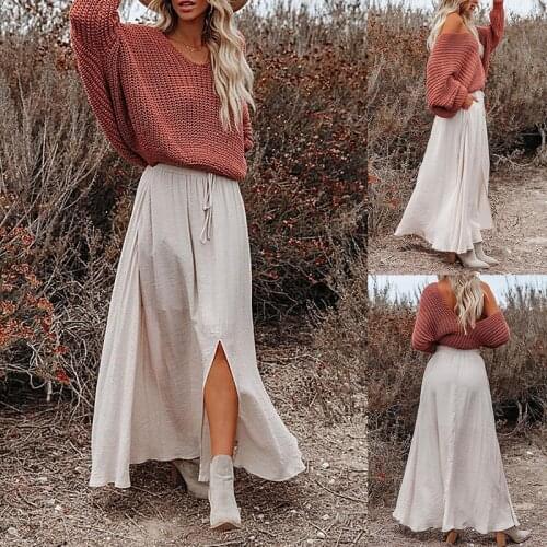 Fall/Winter Womens Solid Color Bat Long Sleeve Round Neck Loose Casual Knitted Sweater Women Cardigan