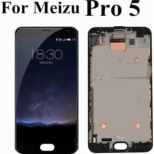 AMOLED LCD 5.7 inch For Meizu Pro 5 LCD Display Touch Panel screen Digitizer Assembly Replacement With Frame For Meizu Pro5 LCD
