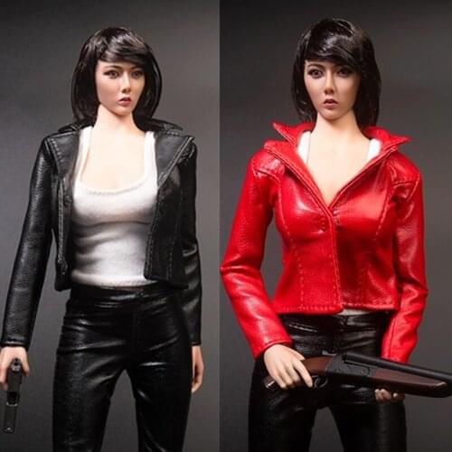 1/6 Scale Female Figure Leather Clothes Model Costume Accessories For 12 inches Action Figure Body Doll DIY TYM100