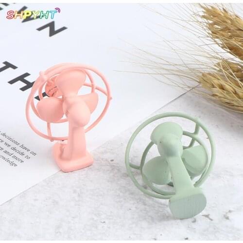 1 Pc Pink/Green 1:12 Mini Desk Cooling Fan Model Miniature Doll House Furniture Decoration Well designed