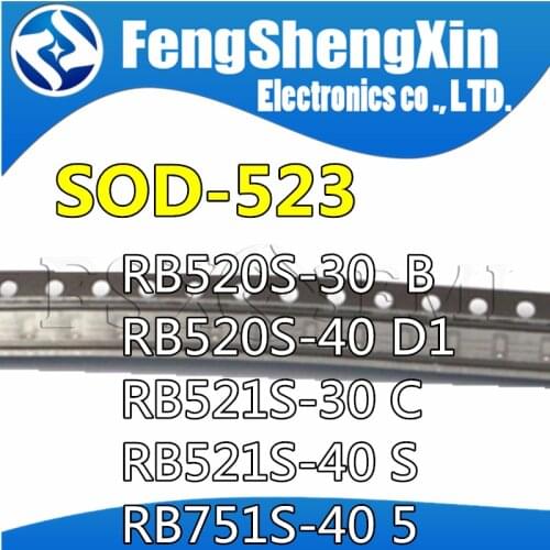 100pcs/lot RB521S-30 C 0.2A/30V SOD-523 Schottky barrier diode