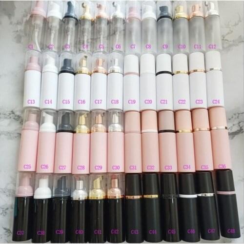 18pcs/lot 60 M L Foam Dispenser Bottle Plastic BPA Free Refillable Mini Foaming Soap Dispenser Pump Bottles -for Travel