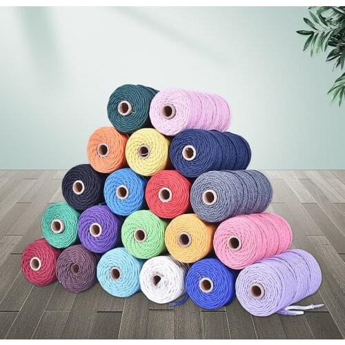 4mm 100% Cotton Rope Color Rope Macrame Cord Twisting Craft Household Handmade DIY Can Weave Wall decoration 110 yards