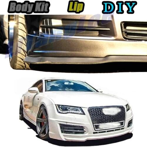 Car Bumper Lip Front Spoiler Skirt Deflector For Audi A7 S7 RS7 4G8 4K8 2010~2020 Tune Car Modification Modified Body Kit Lips