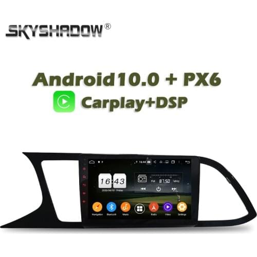 Wireless Carplay PX6 DSP IPS Android 10.0 4GB + 64G Car DVD Player GPS map RDS Radio wifi Bluetooth 5.0 For SEAT LEON 2019 2020