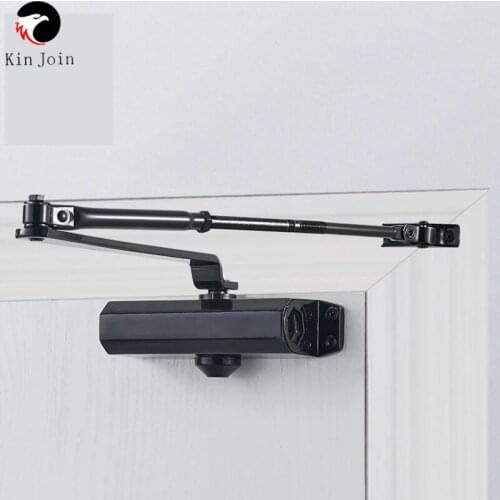 Hot Sale Automatic Door Closers Security System 25-80KG Aluminium Adjustable Closing/Latching Speed Hardware Speed Mute Closing