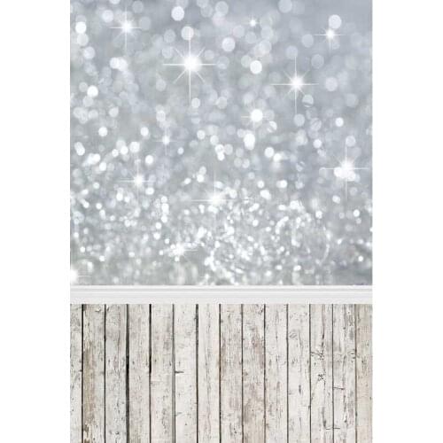 Wooden Floor Photography Backdrops Bokeh Sparkling Backgrounds for Photo Studio Children Kid Baby Shower New Born Baby Portrait