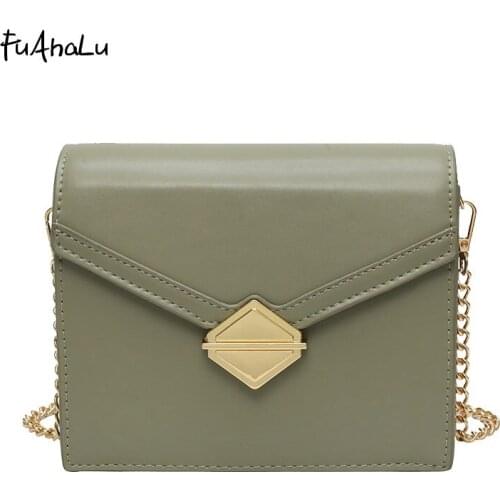 FuAhaLu High-grade small bag handbag new Korean style of the shoulder messenger bag high quality sense silk scarf small flap bag