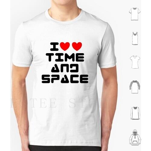 I 3 Time And Space T Shirt DIY Big Size 100% Cotton Heart Love Time And Space Once Upon A Time Space Who Lord Tardis Dr