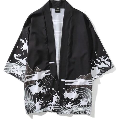 Yukata haori men Japanese kimono cardigan men samurai costume clothing kimono jacket mens kimono shirt yukata haori