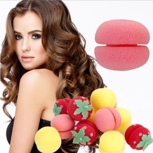 Round hair curlers Balls Hair Rollers Curlers Bun Round DIY Soft Foam Sponge Tools Drop