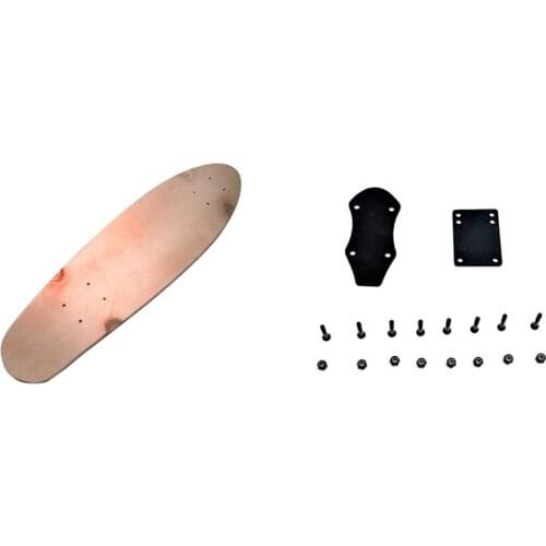 Mini Cruiser Fish Deck Fish Board Single Rocker-27Inch with CX7 Skateboard Bracket Increased Damping Gasket 6Inch